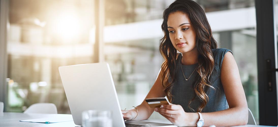 woman working on a computer