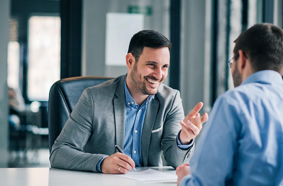 picture of two men talking